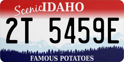 ID license plate 2T5459E