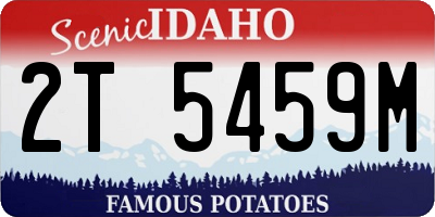 ID license plate 2T5459M