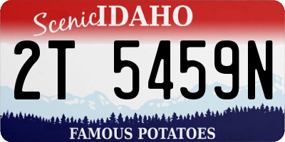 ID license plate 2T5459N