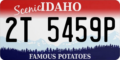ID license plate 2T5459P