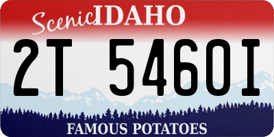 ID license plate 2T5460I