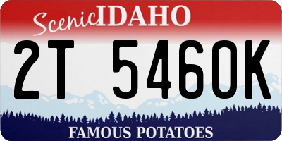 ID license plate 2T5460K