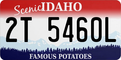 ID license plate 2T5460L