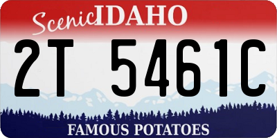 ID license plate 2T5461C