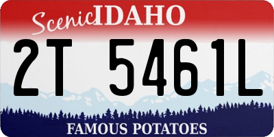 ID license plate 2T5461L