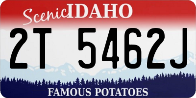 ID license plate 2T5462J
