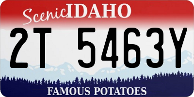 ID license plate 2T5463Y