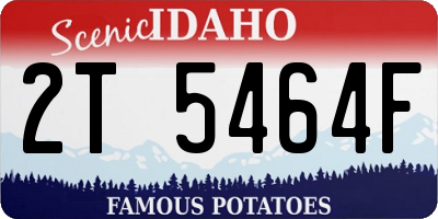 ID license plate 2T5464F