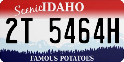 ID license plate 2T5464H