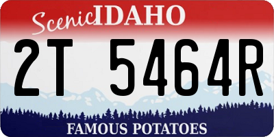 ID license plate 2T5464R
