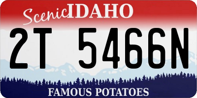 ID license plate 2T5466N