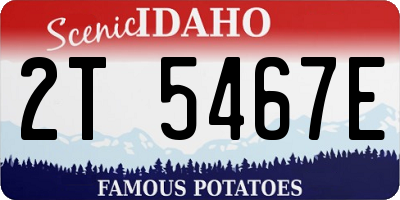 ID license plate 2T5467E