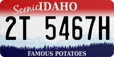 ID license plate 2T5467H