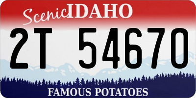 ID license plate 2T5467O