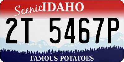 ID license plate 2T5467P