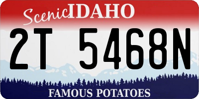 ID license plate 2T5468N