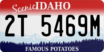ID license plate 2T5469M