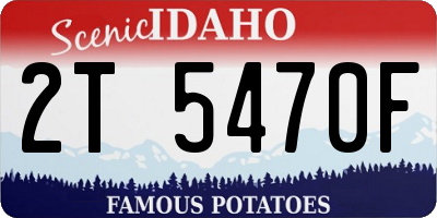 ID license plate 2T5470F