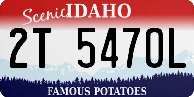 ID license plate 2T5470L