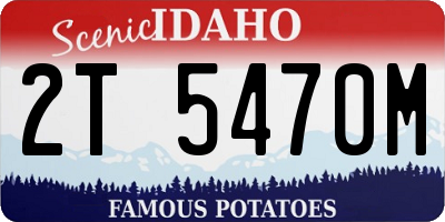 ID license plate 2T5470M