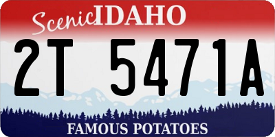 ID license plate 2T5471A