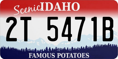 ID license plate 2T5471B