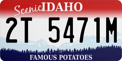 ID license plate 2T5471M