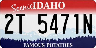 ID license plate 2T5471N