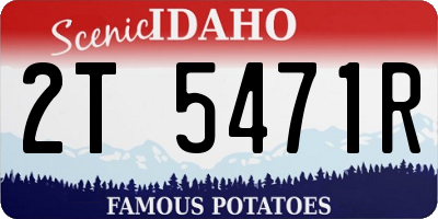 ID license plate 2T5471R