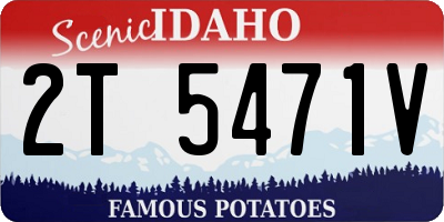 ID license plate 2T5471V