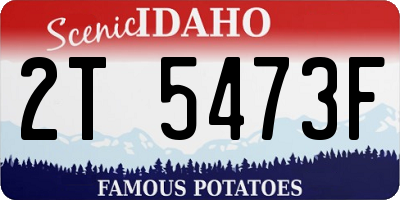ID license plate 2T5473F