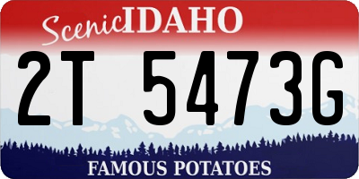 ID license plate 2T5473G