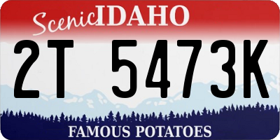 ID license plate 2T5473K