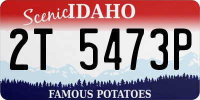 ID license plate 2T5473P
