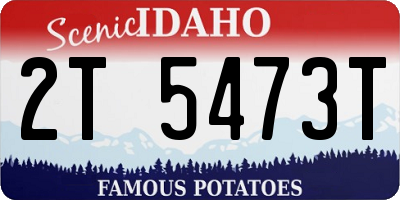 ID license plate 2T5473T