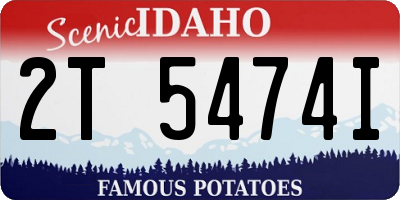 ID license plate 2T5474I