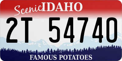 ID license plate 2T5474O