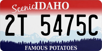 ID license plate 2T5475C