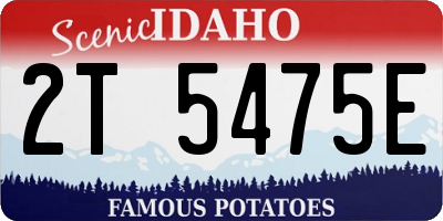 ID license plate 2T5475E