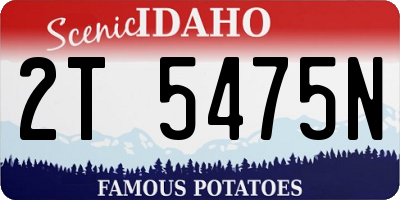 ID license plate 2T5475N