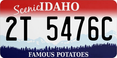 ID license plate 2T5476C