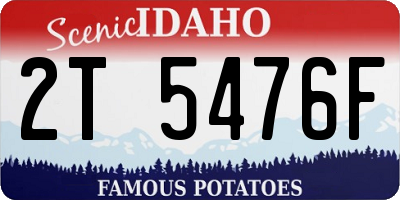 ID license plate 2T5476F