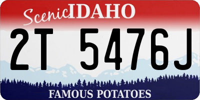 ID license plate 2T5476J