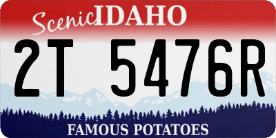 ID license plate 2T5476R