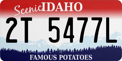 ID license plate 2T5477L