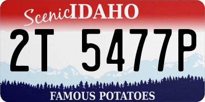 ID license plate 2T5477P