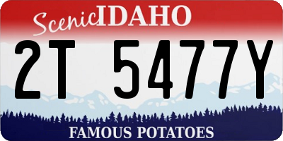 ID license plate 2T5477Y
