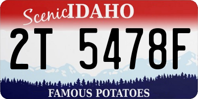 ID license plate 2T5478F