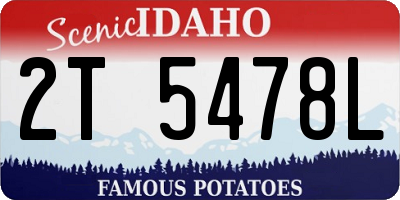 ID license plate 2T5478L