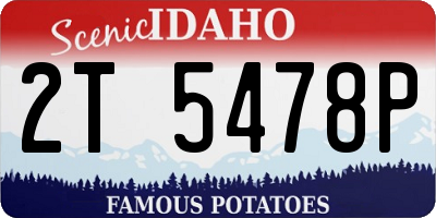ID license plate 2T5478P